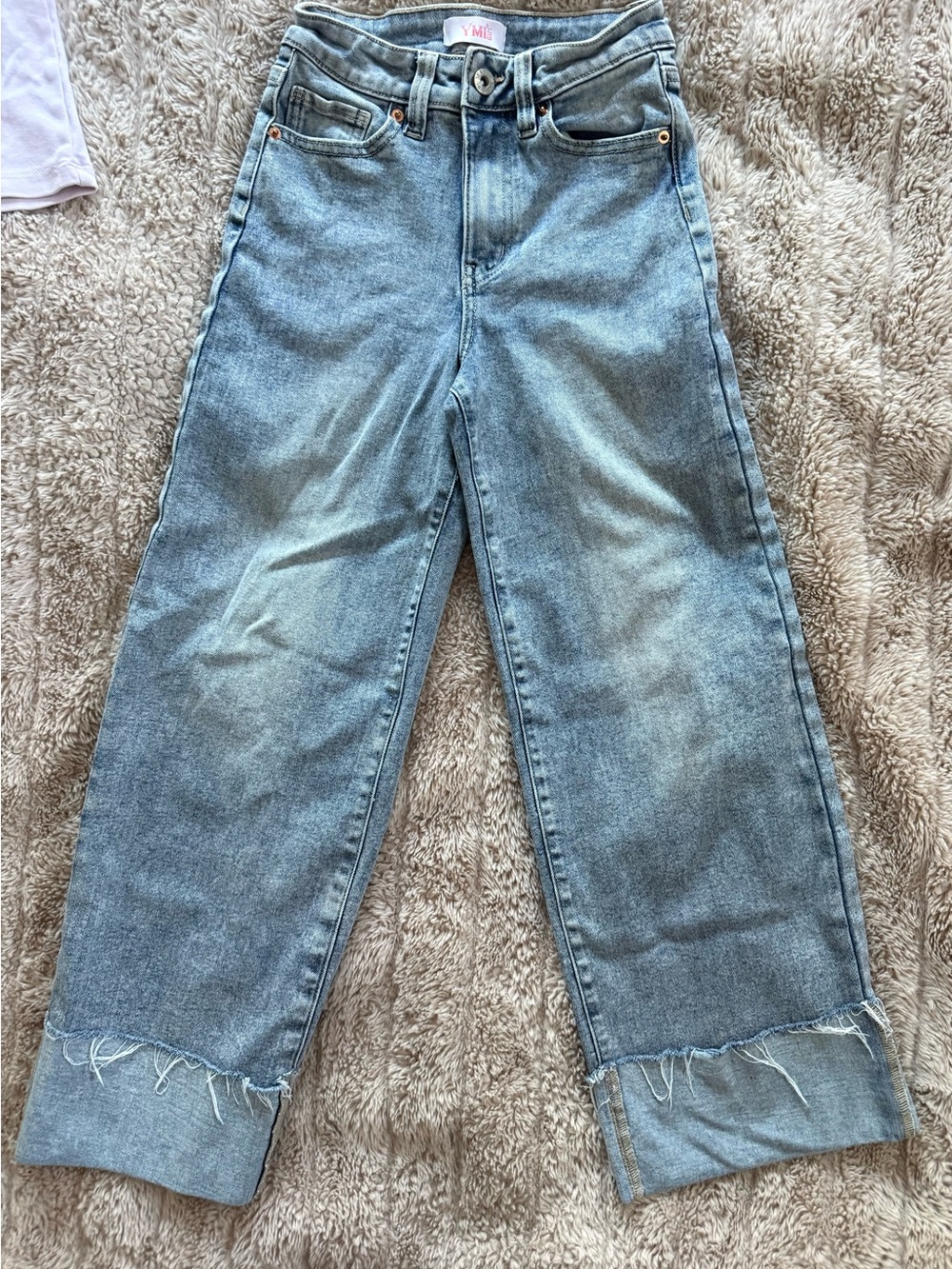 Girls YMI Light Blue Wide Leg Jeans size 8